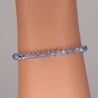 13353 Armband mit 41 Swarovski® Xilions 4mm light sapphire AB, 925er Verschluss
