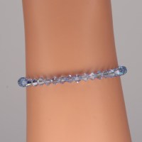 13354 Armband mit 41 Swarovski® Xilions 4mm light sapphire AB, 925er Verschluss