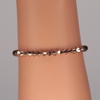 13356 Armband mit 40 Swarovski® Xilions 4mm crystal rose gold 2xAB, 925er Verschluss