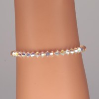 13362 Armband mit 43 Swarovski® Xilions 4mm crystal 2xAB, 925er Verschluss