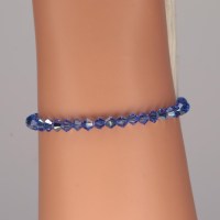 13366 Armband mit 41 Swarovski® Xilions 4mm sapphire AB, 925er Verschluss