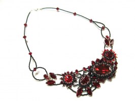 4127-1 Handmade Collier aus Swarovski® Elements in Peyote-Technik