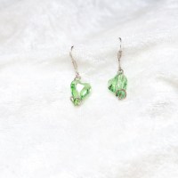 6575 925er Ohrringe mit Swarovski-Wildheart-Perlen peridot