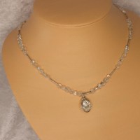 6867 Prasiolith-Collier grüner Amethyst