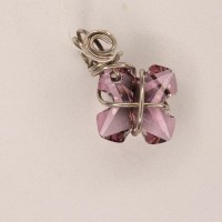 7266 925er Anhänger Swarovski-Greek-Cross crystal antik pink 18 mm