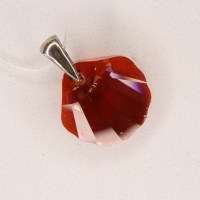 7276 925er Anhänger Swarovski-Muschel crystal red magma 16 mm