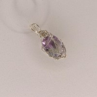 9384 925er Anhänger gedrahtet mit TOP Fluorit oval facettiert 6,58 ct China