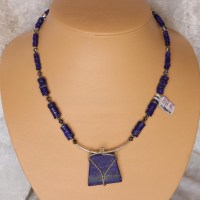 9634 925er Kette Lapislazuli und Swarovski Xilions ®