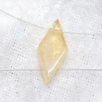 C__00002 Schmuck basteln Citrin gelb Rhombus 2-Loch Perle