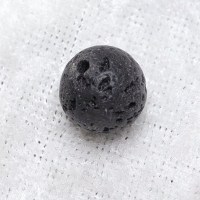 L__00002 Schmuck basteln Lava schwarz Kugel rund 10mm