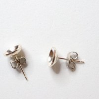 M__00004 Schmuck basteln Ohrstecker rund für 8-10mm-Perlen zum Kleben