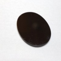 O__00001 Schmuck basteln Scheibe flach oval Onyx schwarz für Lagensteine 30x20mm