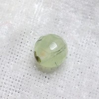 SO_00008 Schmuck basteln Perle Kugel rund grün Prehnit gemasert facettiert 8mm