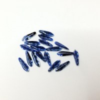 SO_00041 Daggar Beads 5x16mm blau schwarz gescheckt 18Stk