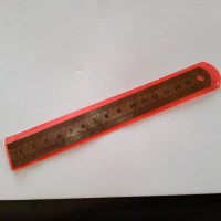 SO_00047 Metall Lineal 17cm Maßband bis 15cm mit Schutzhülle